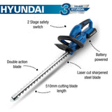 Hyundai 20V Li-Ion Cordless Hedge Trimmer - Battery Powered | HY2188