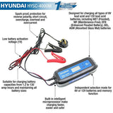 Hyundai HYSC-4000M 4 Amp SMART Battery Charger 6v/12v