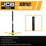 jcb tools JCB Professional 7lb Chisel & Point Pick Axe | JCBPA01