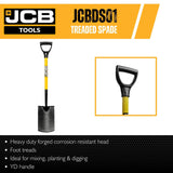 jcb tools JCB Professional Solid Forged Treaded Garden Spade | JCBDS01