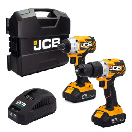 jcb tools JCB 18V Brushless Impact Twinpack 2.0Ah in W-Boxx 136 | 21-18BL-TPK-2