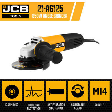 jcb tools JCB 850W 125mm Angle Grinder 240V | 21-AG125