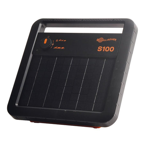 Gallagher S100 Solar Powered Energiser/Charger incl 12V Battery and stand | ST |