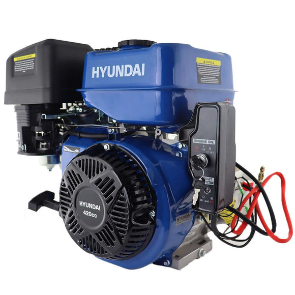 Hyundai 457cc 15hp 25mm Electric-Start Horizontal Straight Shaft Petrol Replacement Engine, 4-Stroke, OHV | IC460XE-25