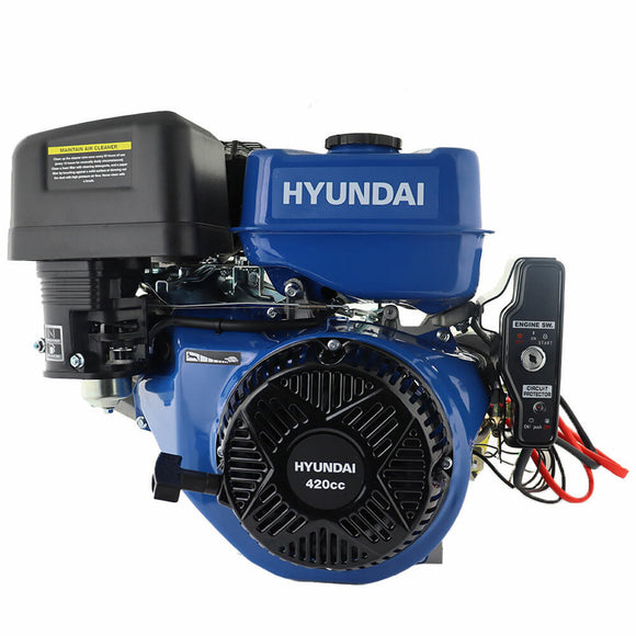 Hyundai 420cc 14hp 25mm Electric-Start Horizontal Straight Shaft Petrol Replacement Engine, 4-Stroke, OHV | IC420XE-25