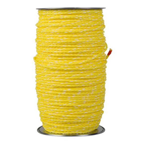 Cord 6.0mm Hollow core for Pan feeders - Yellow - 300m reel