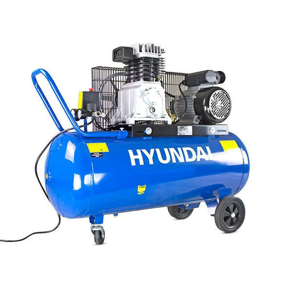 Hyundai 100 Litre Air Compressor, 14CFM/145psi, Twin Cylinder, Belt Drive 3hp | HY3100P