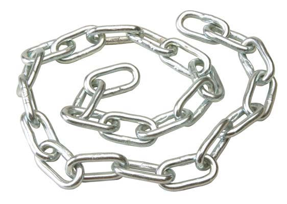 Welded Chain 5mm dia, with 28mm internal Dia link, side welded - 50m bag
