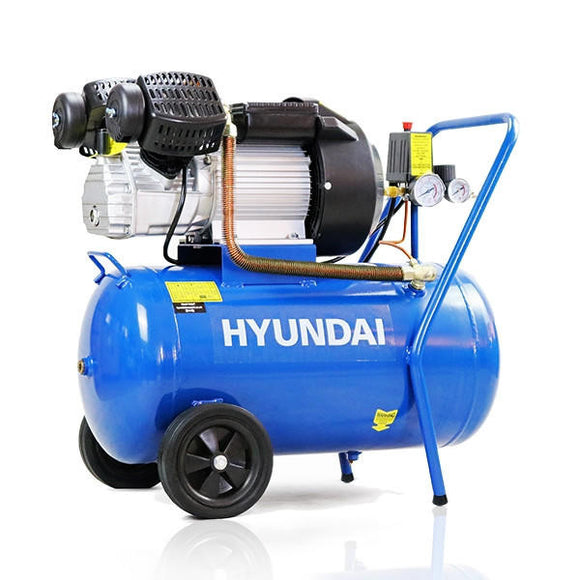 Hyundai 50 Litre Air Compressor, 14CFM/116psi, Direct Drive V-Twin, 3HP | HY3050V
