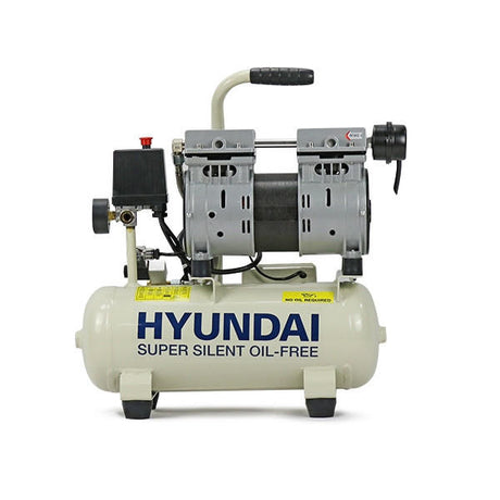 Hyundai 8 Litre Air Compressor, 4CFM/118psi, Silenced, Oil Free, Direct Drive 0.75hp | HY5508