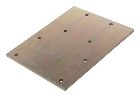 Winch Plate (Plated) 300x250x8mm Flat, Capstan Winch to Steel Frame