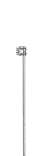 Galvanised Earth Stake with Clamp - 1.0m - Set of 3 | ST |