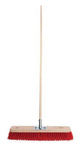 24" Medium Red PVC Platform Broom / Brush