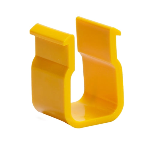 Pipe clip yellow, 22mm. Square tube to Lubing/BD Aluminium