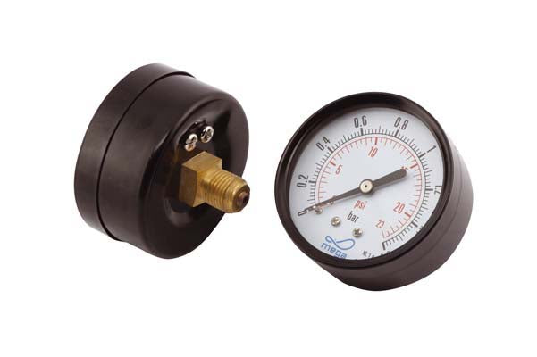 0-6 bar Pressure Gauge, ¼" Rear Connection. Dry type