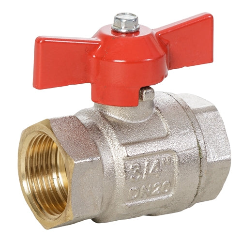 ¾" x ¾" Brass Ball Valve, Female thread x Female thread - This will fit the outlet on a Lubing Flush Breather