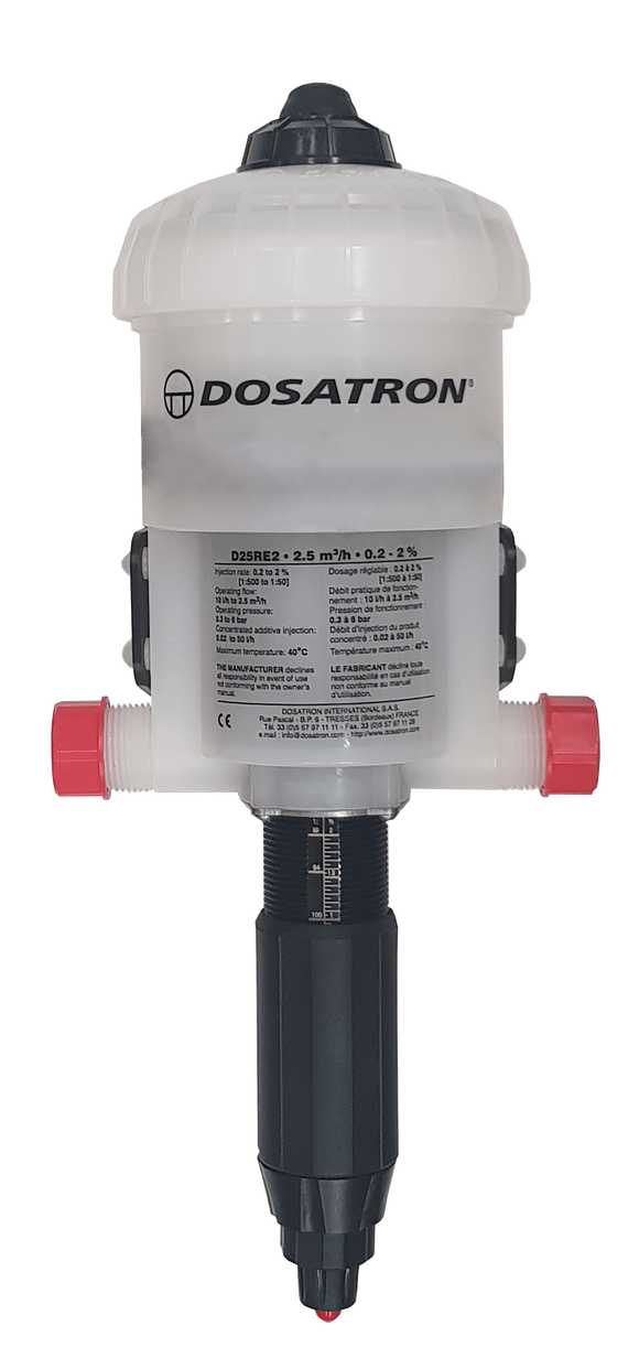 Dosatron Adjustable Medicator 0.2 - 2% D25RE-2 with VF Seals