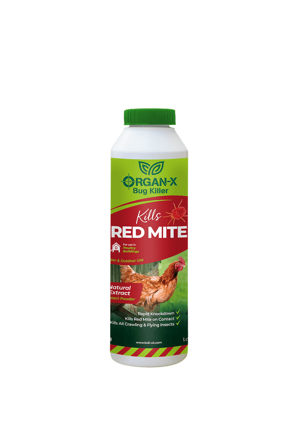 Organ-X Red Mite Powder | 300g Puffer Bottle