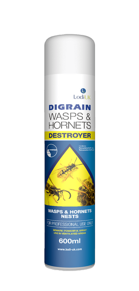 Digrain Wasps & Hornets Destroyer Spray 600ml - Professional Use