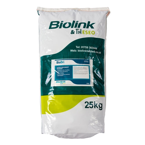 BioDri Super Absorbent Deodorising Powder with Enhanced Disinfectant Properties - 25kg