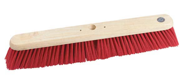 24" Medium Red PVC Platform Broom / Brush