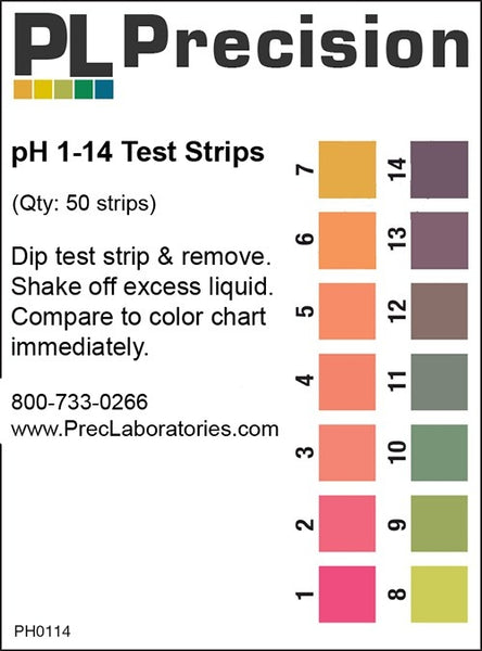 pH Test Strip (Pack of 50) 1-14 pH