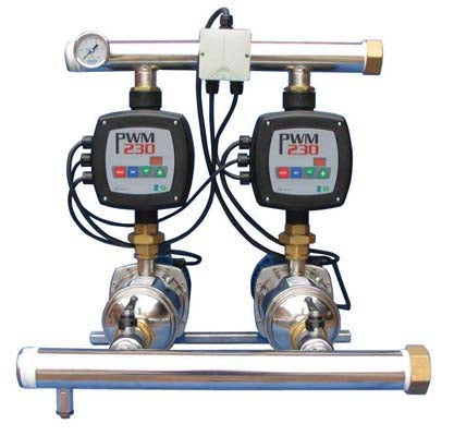 Twin pump set Matrix 5-7 pumps, 2xPWM 230D controllers + base plate